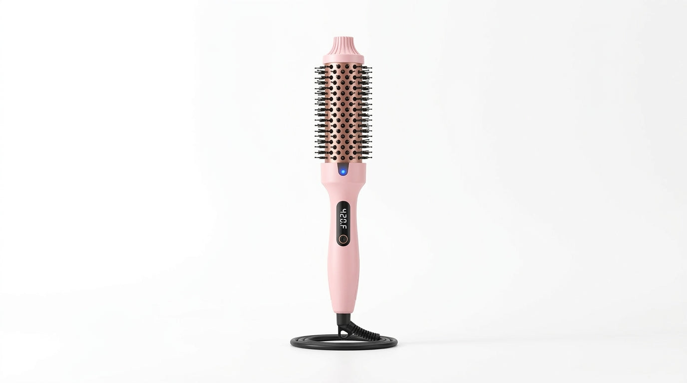 Cepillo térmico iónico CALDANIA en rosa pastel